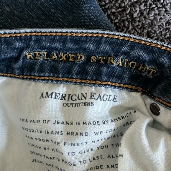 American Eagle Men's Extreme Flex Relaxed Straight Jeans 31x32 - Picture 5 of 11